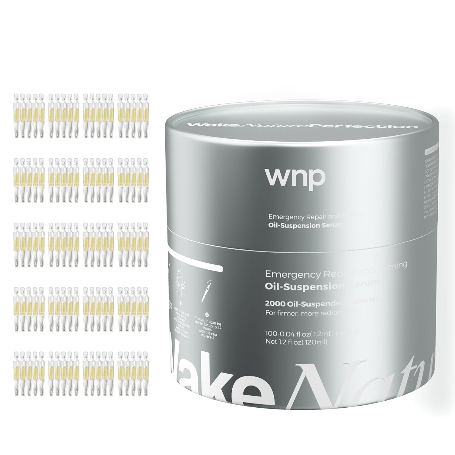WNP Emergency Relief Oil-Suspension with multiple dropper bottles on a white background