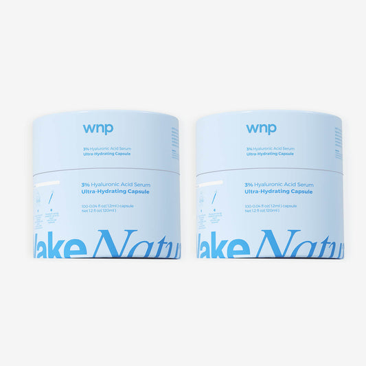 Two blue containers of Wipe Naturals skincare product