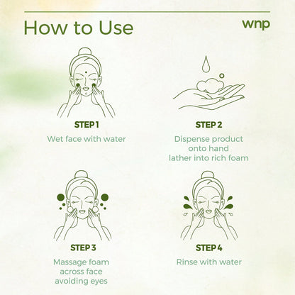 Step-by-step guide on how to use a skincare product with illustrations and text.