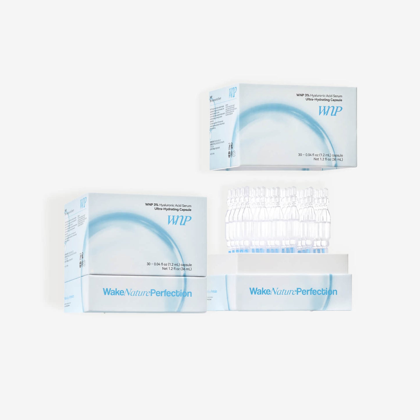 Three boxes of 'Wake Nature Perfection' lenses