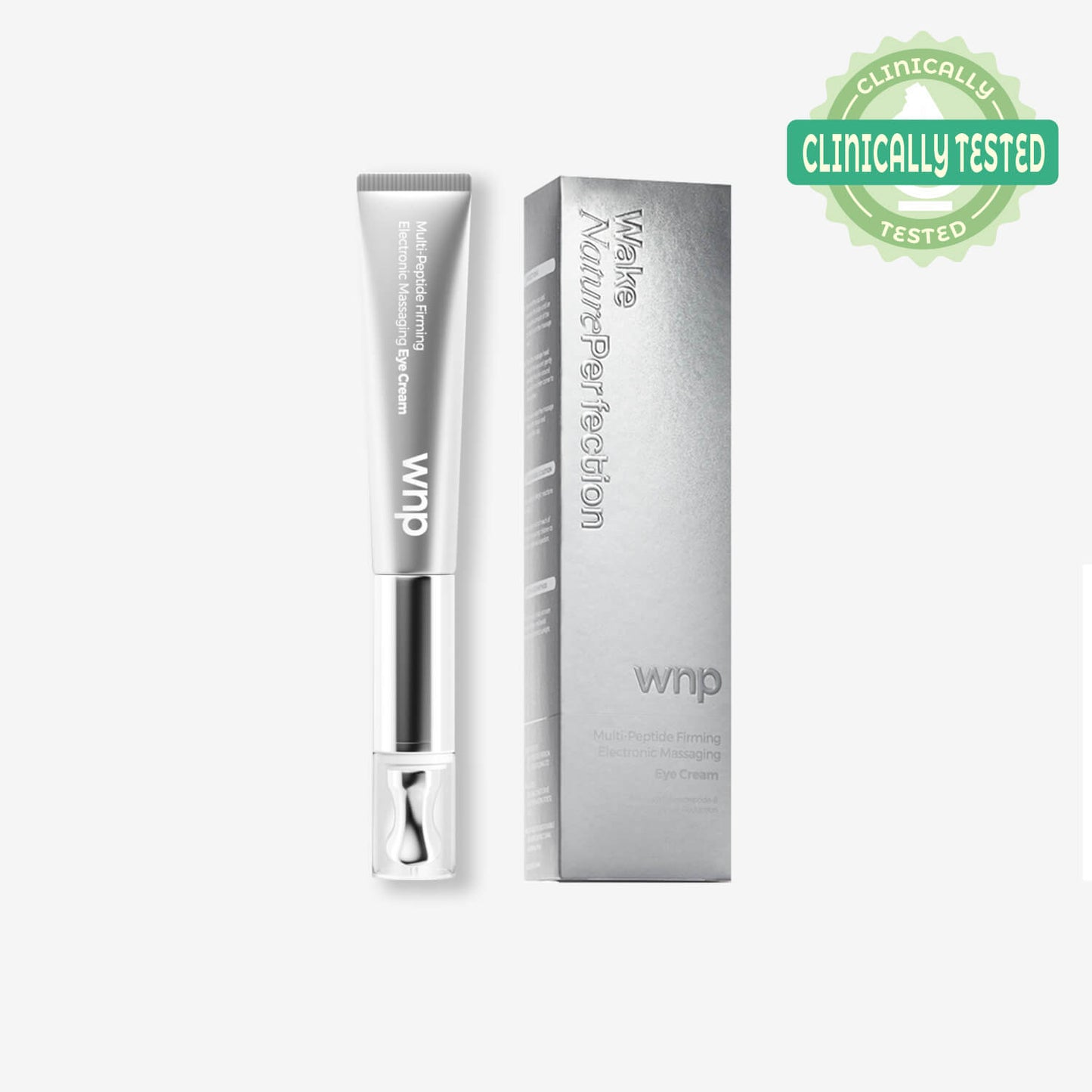 WnP eye cream with packaging on a white background